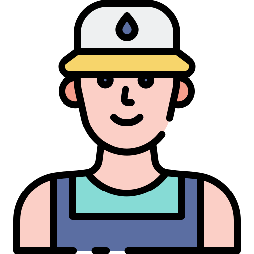 ícono de persona trabajadora con gorra