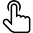 ícono de mano