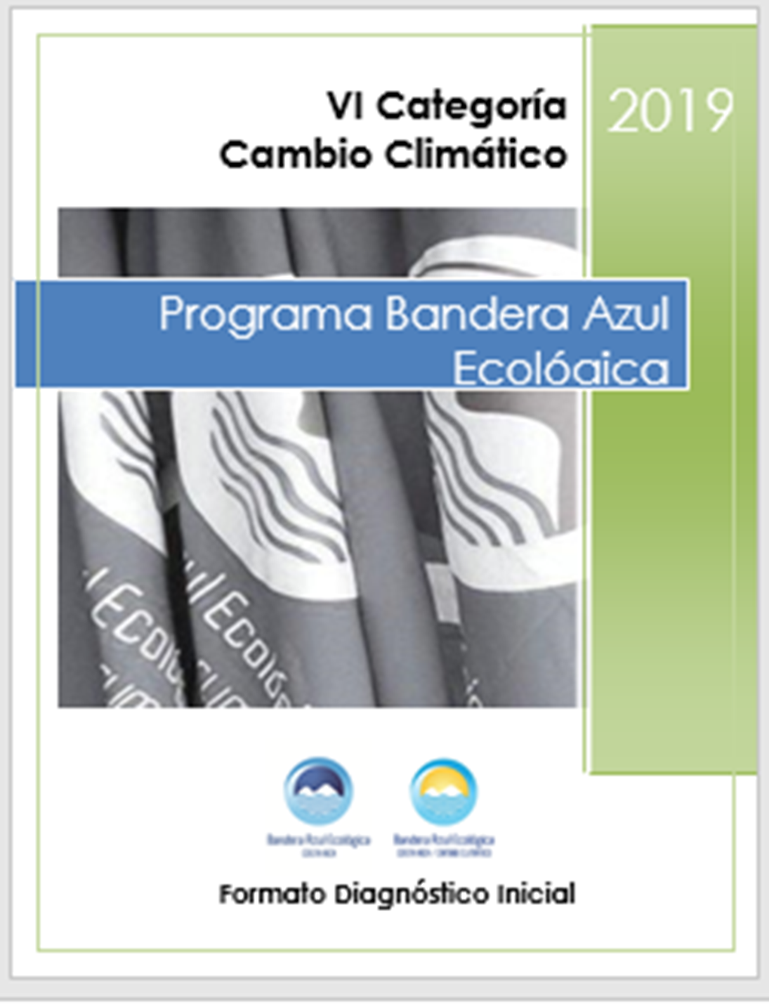 portada de documento Bandera azul ecológica