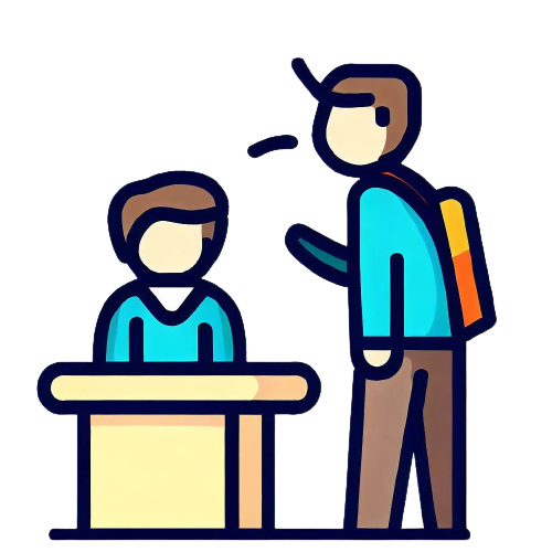 profesor le habla a estudiante