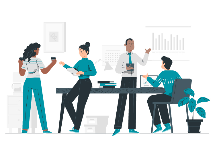 personas trabajando
