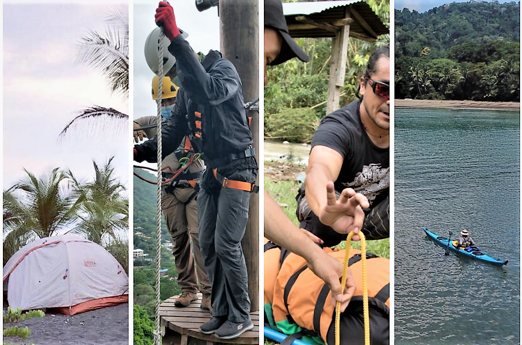 Imagen que muestra los 6 tipos de turismo de aventura que se verán en el material de apoyo.