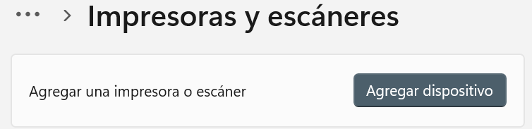 Captura de pantalla de Agregar una impresora o escáner de Windows 11