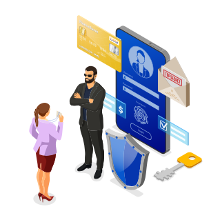 persona con escudo y llave