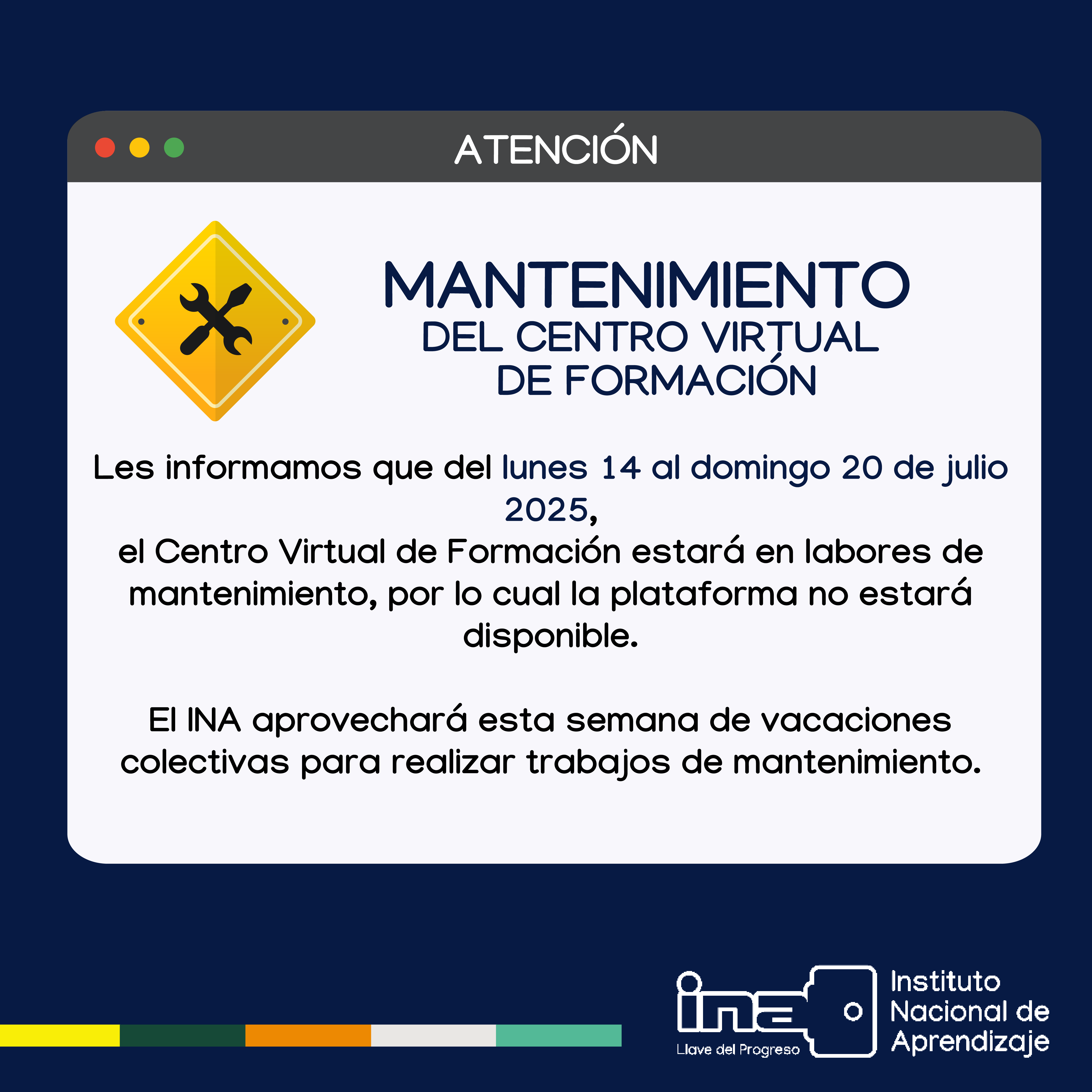 #mantenimientonuevasfechas